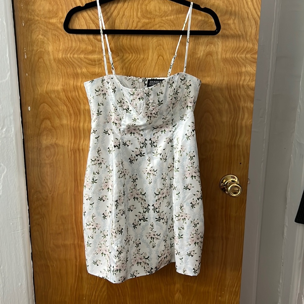 Spaghetti strap floral Danielle Bernstein dress
